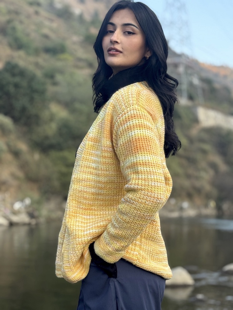 Yellow pure wool sweater
