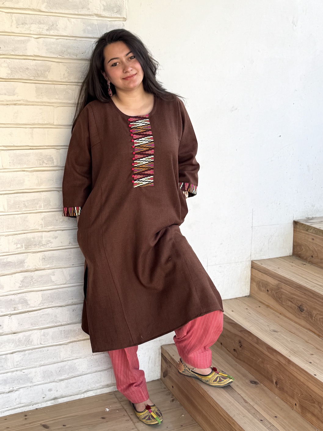 Brown Himachali pheran