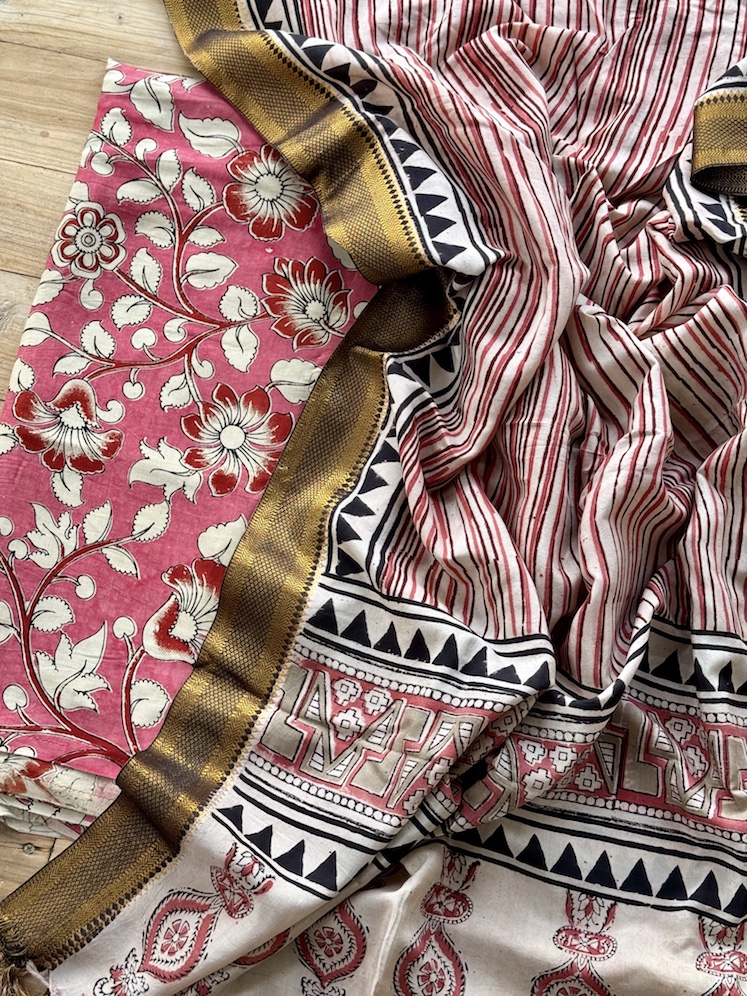 Kalamkari modal kurta dupatta set 1