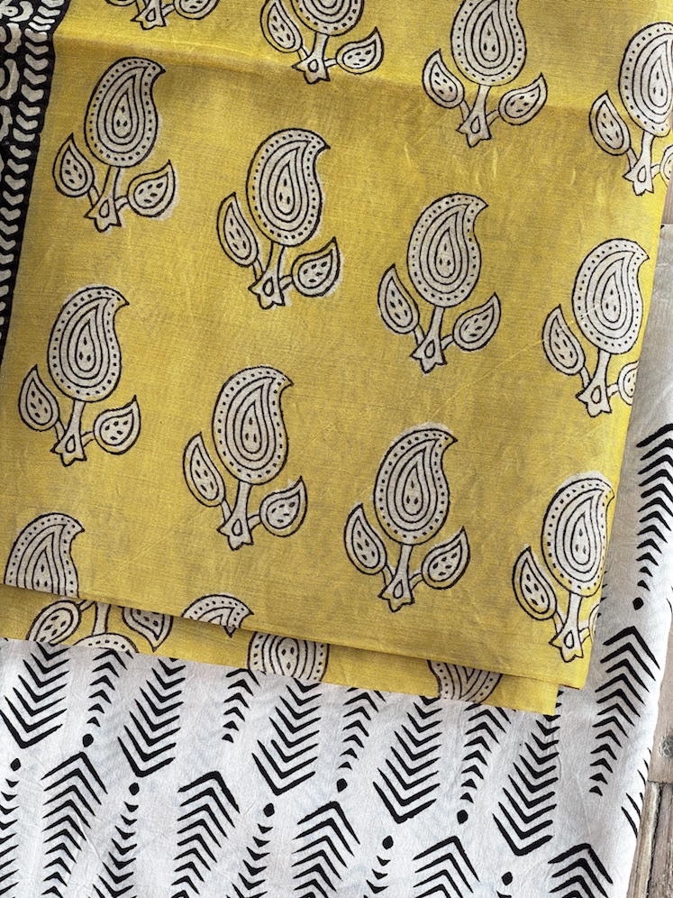 Handblocked chanderi suit 5