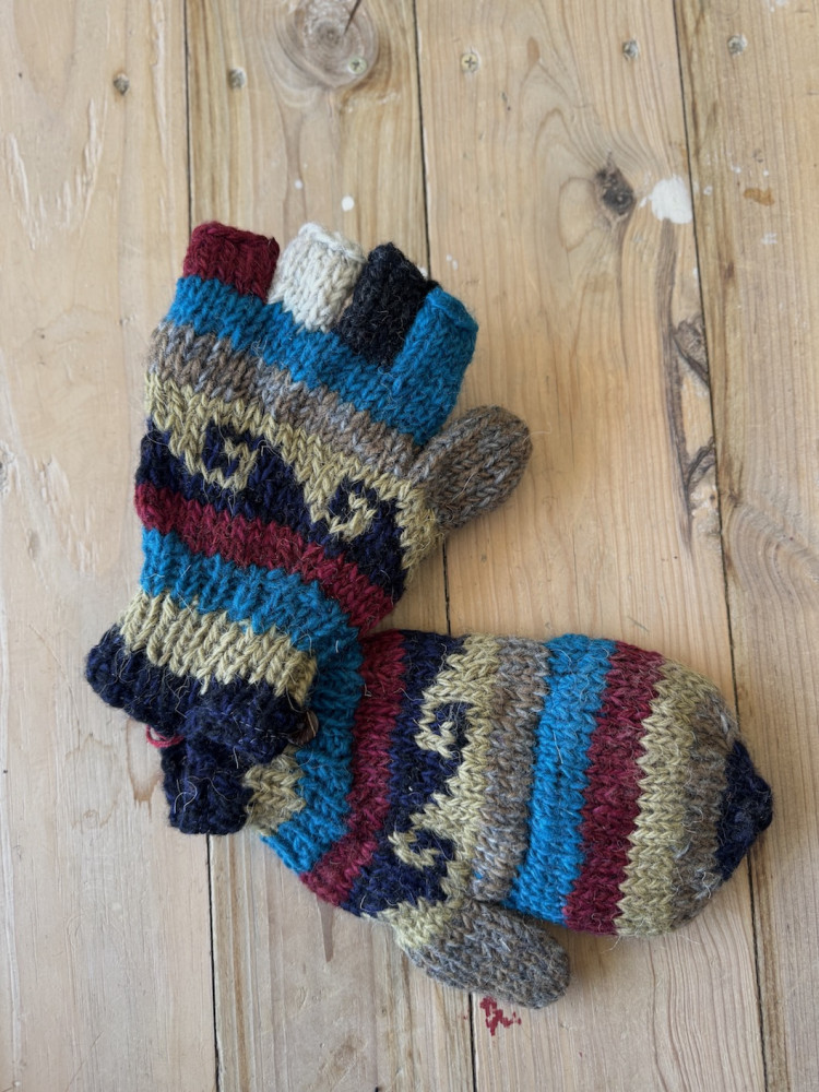 Image of Sheep wool gloves with fleece lining 6