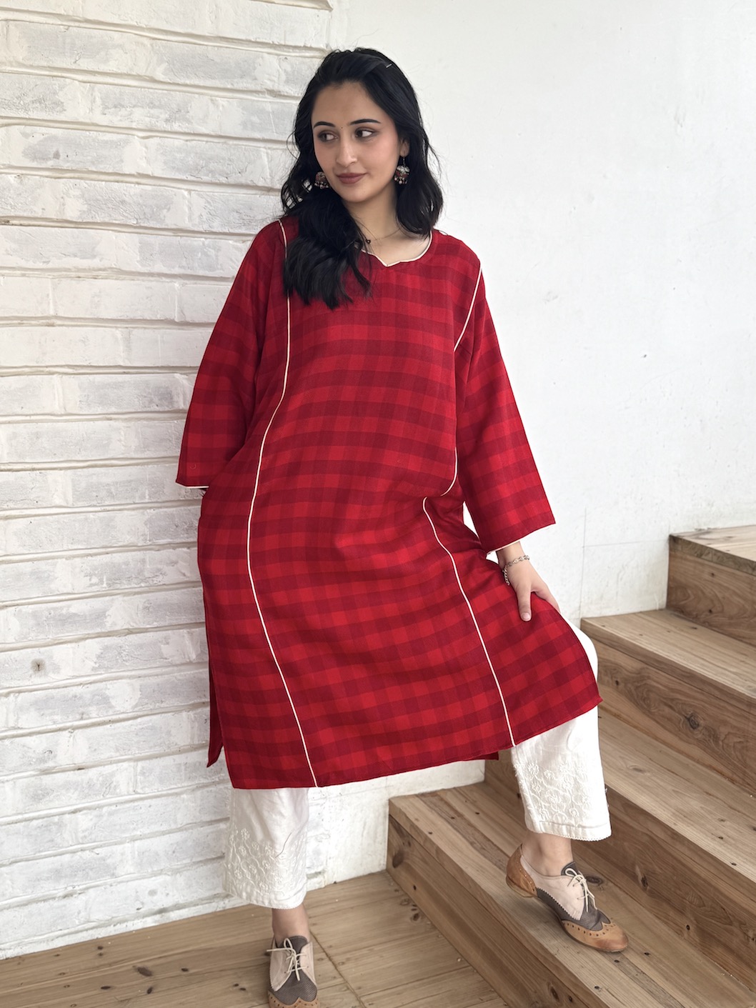 Check me RED Himachali pheran