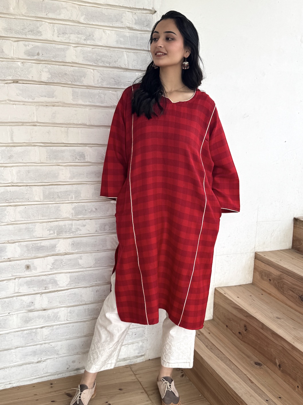 Check me RED Himachali pheran