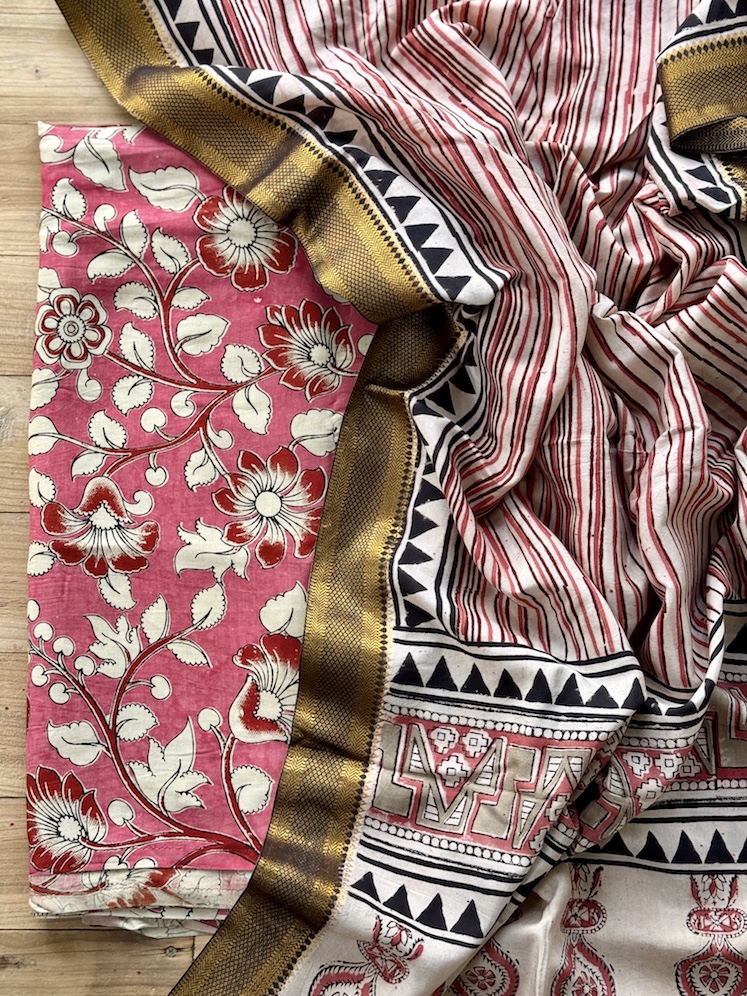 Kalamkari modal kurta dupatta set 1