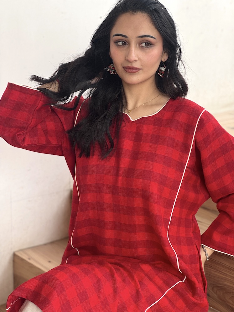Check me RED Himachali pheran
