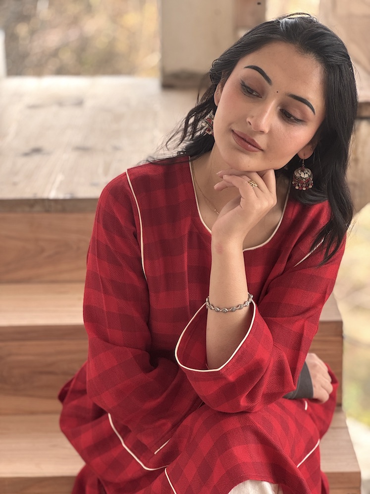 Check me RED Himachali pheran