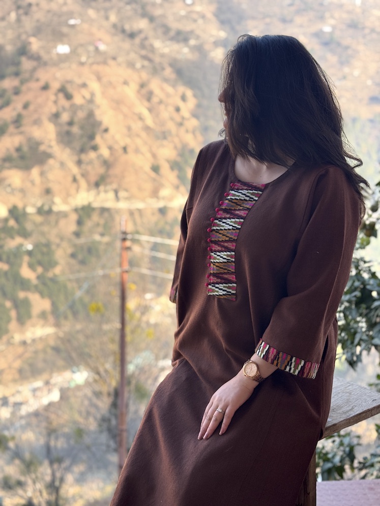 Brown Himachali pheran