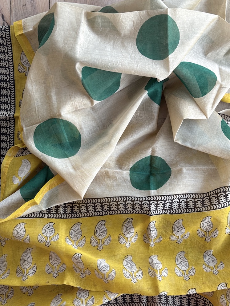 Handblocked chanderi suit 5