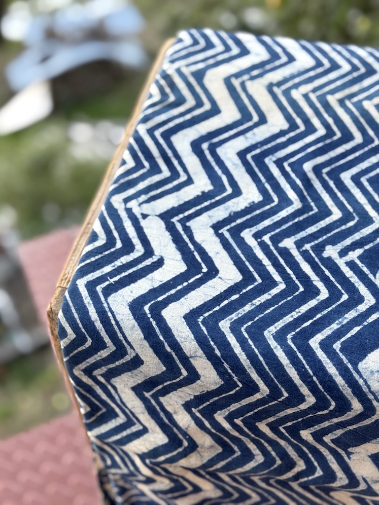 Handblocked cotton fabric
