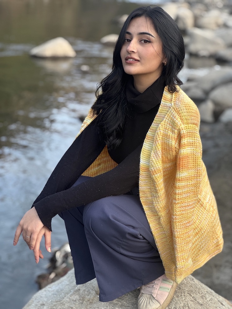 Yellow pure wool sweater