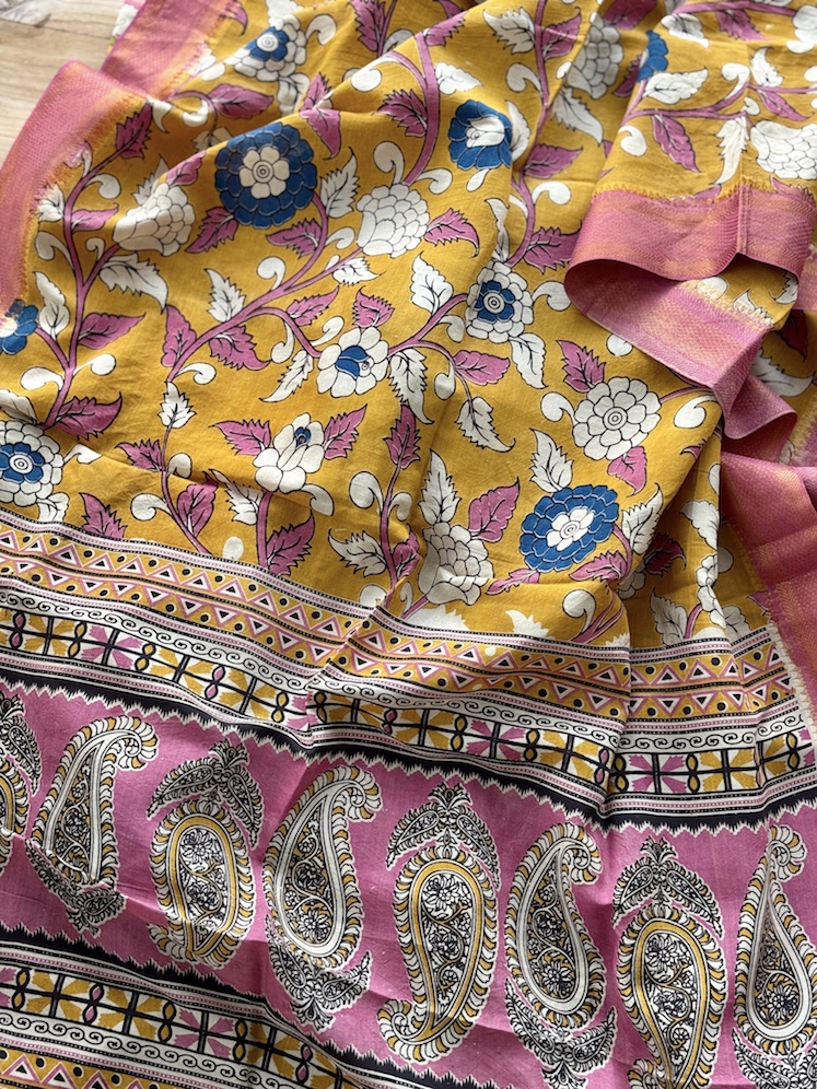 Kalamkari modal kurta bottom set 5
