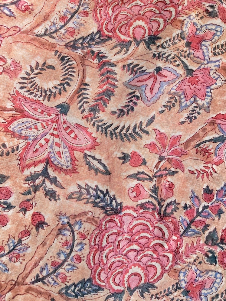 Brown chanderi blouse piece 90 cms