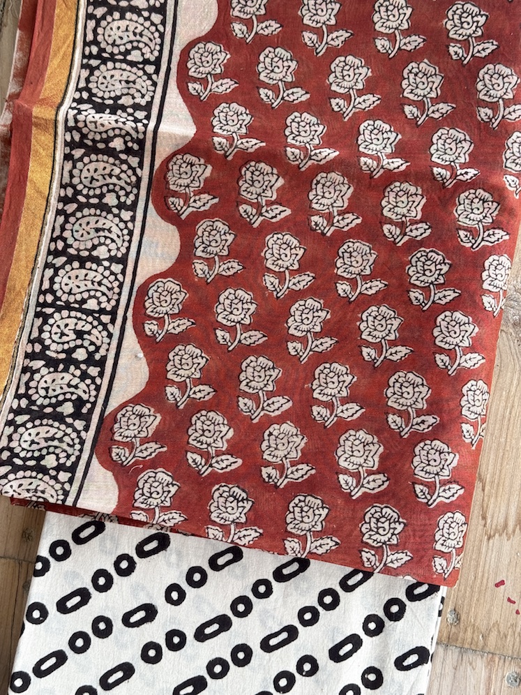 Handblocked chanderi suit 4