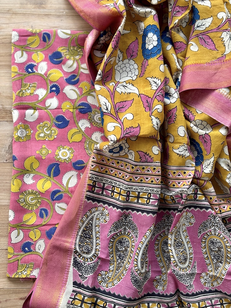 Kalamkari modal kurta bottom set 5