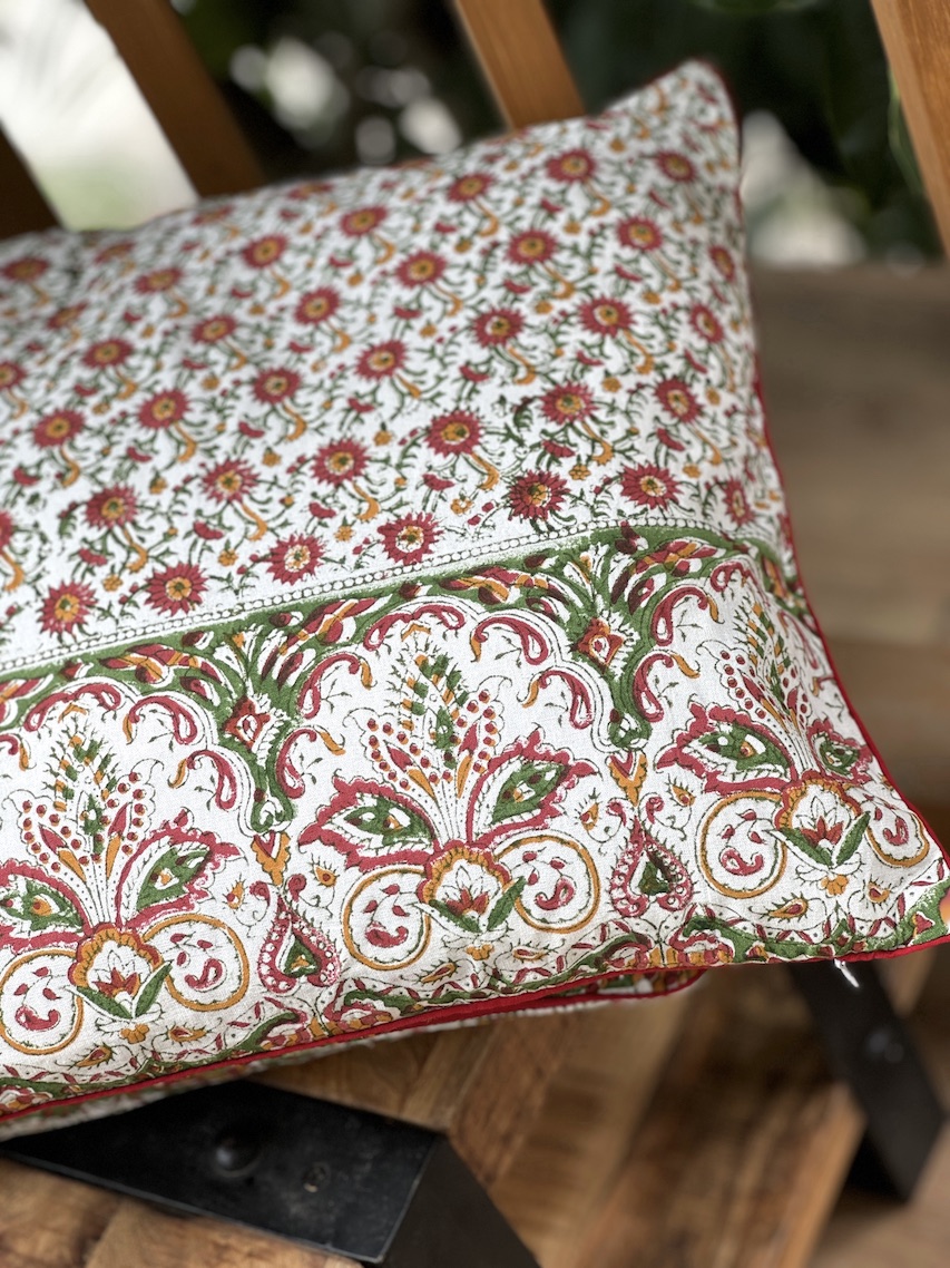 Mughal Block printed cushion covers - set of 2