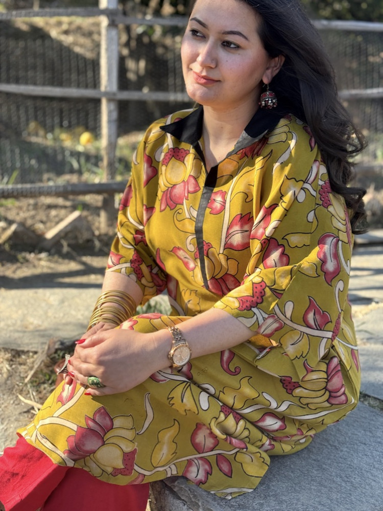 Image of Kalamkari kaftan kurta 1