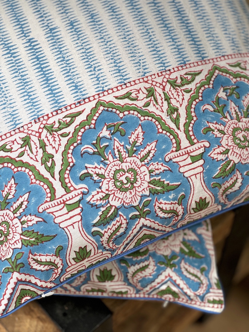 Mughal Block printed cushion covers - set of 2