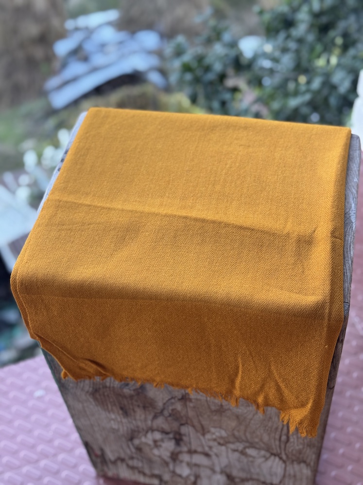 Mustard pure wool stole