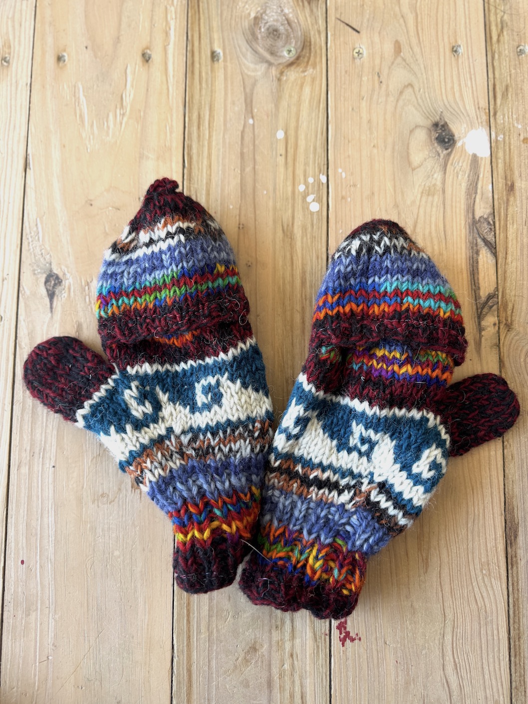 Sheep wool gloves with fleece lining 7