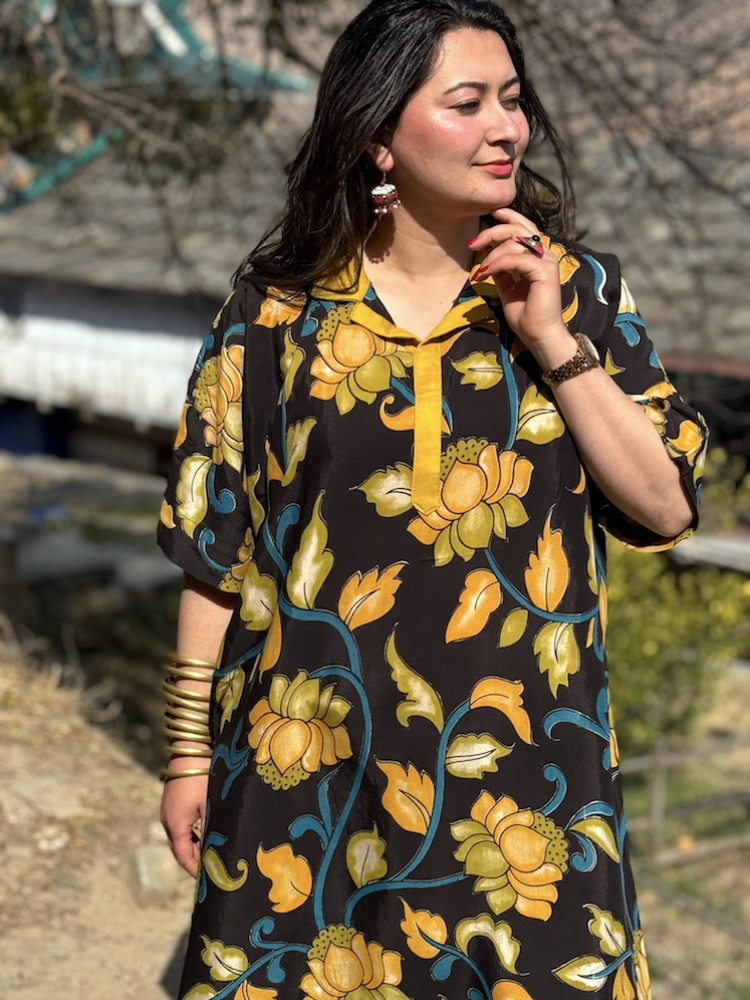 Image of Kalamkari kaftan kurta 2