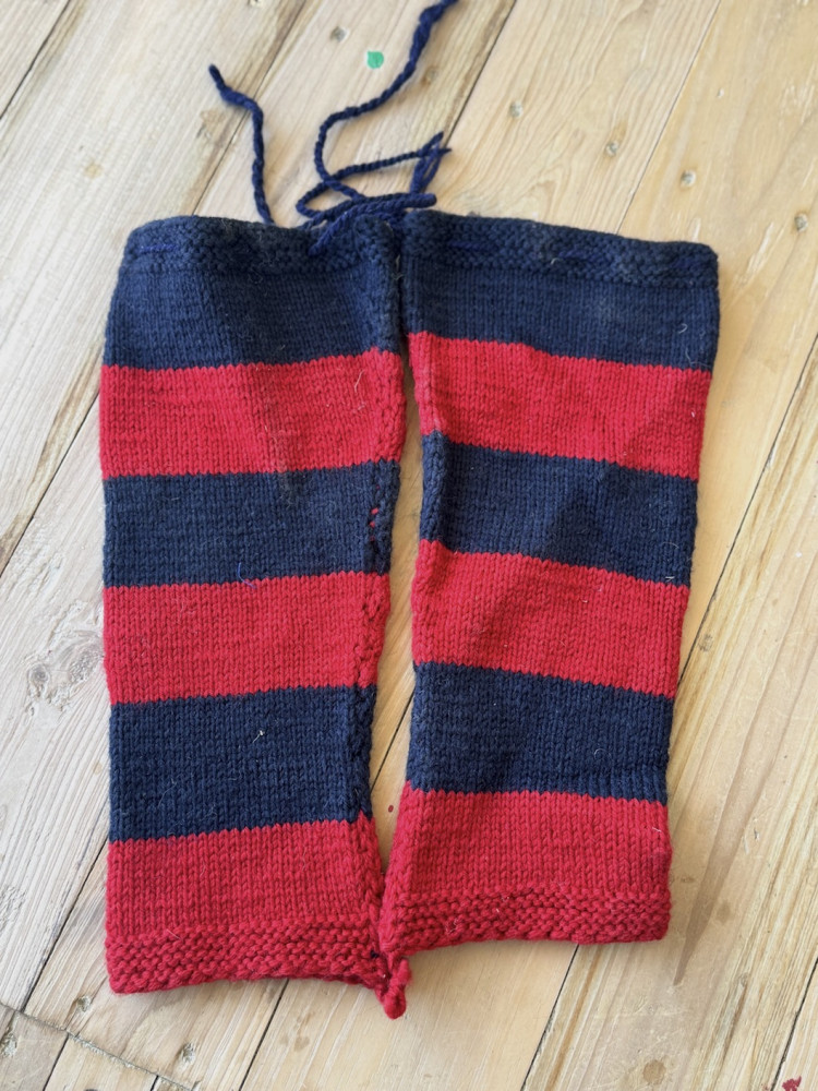 Image of Sheep wool leg warmers with fleece lining 7