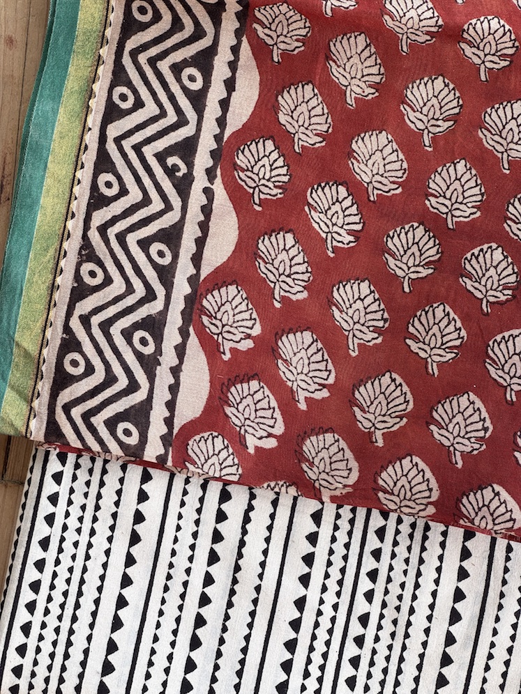 Handblocked chanderi suit 6