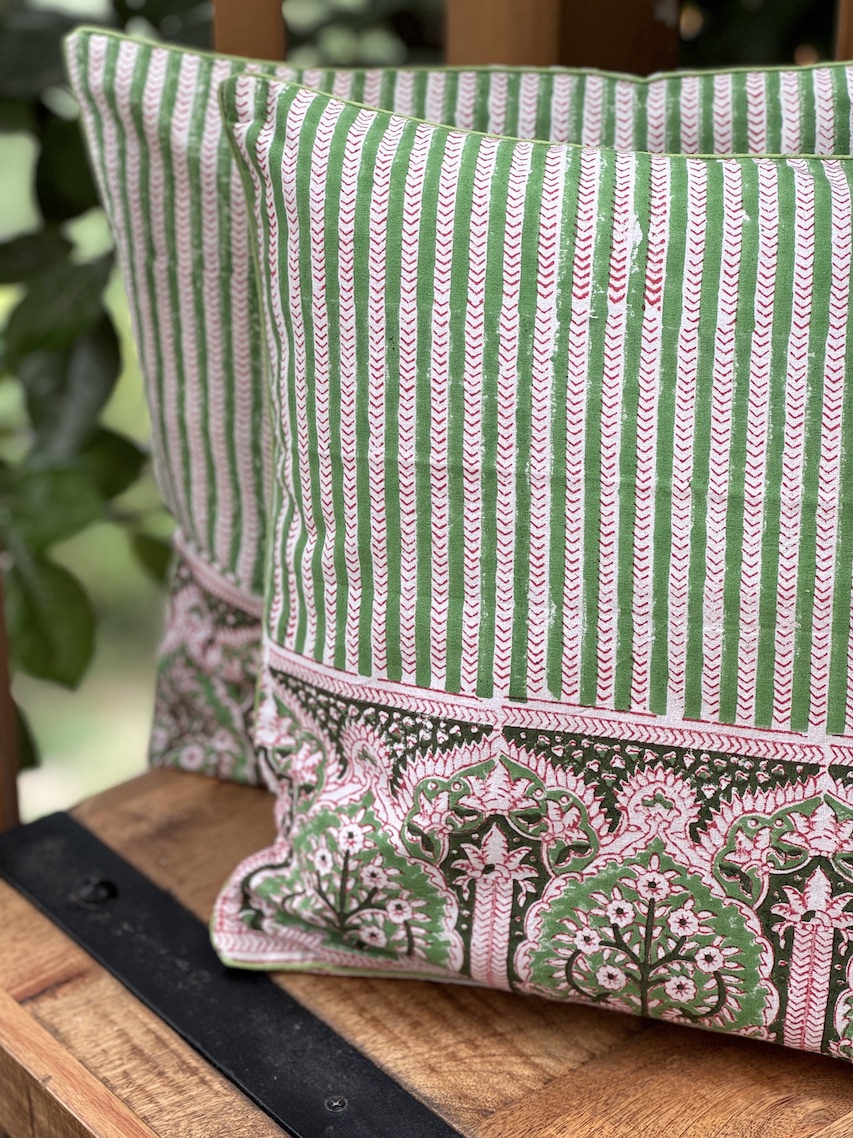 Mughal Block printed cushion covers - set of 2