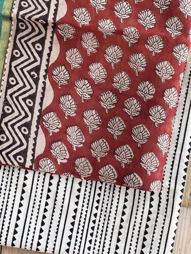 Handblocked chanderi suit 6