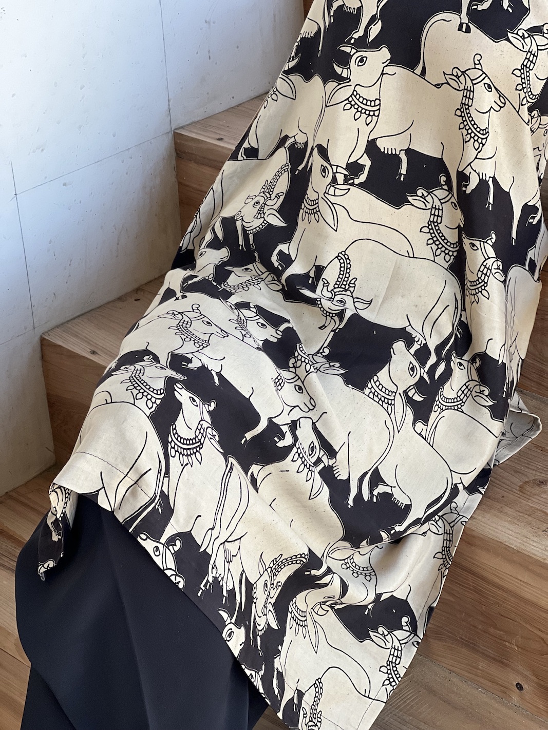 Black modal relaxed fit kurta