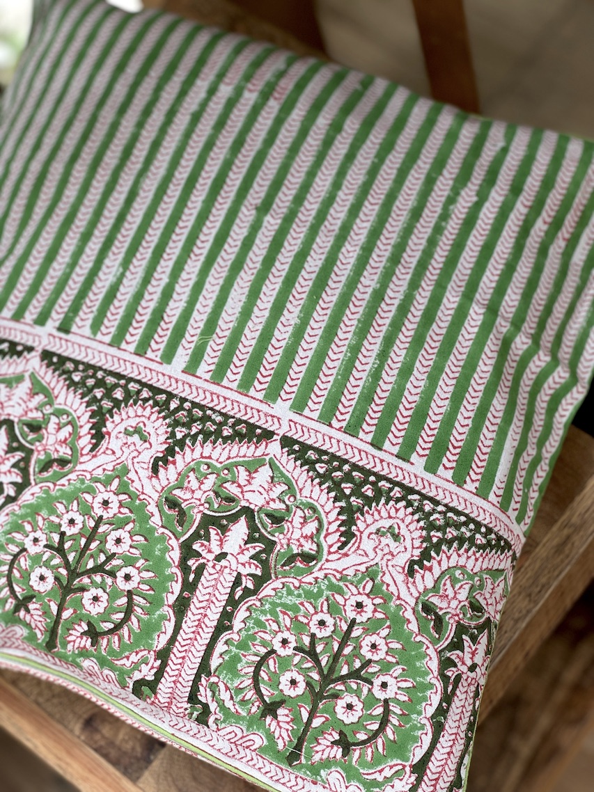 Mughal Block printed cushion covers - set of 2