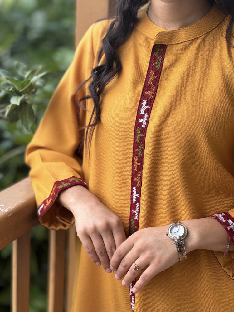 Image of Yellow Himachali kurta