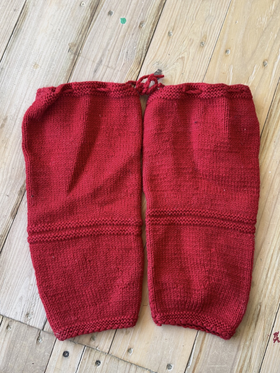 Sheep wool leg warmers with fleece lining 8