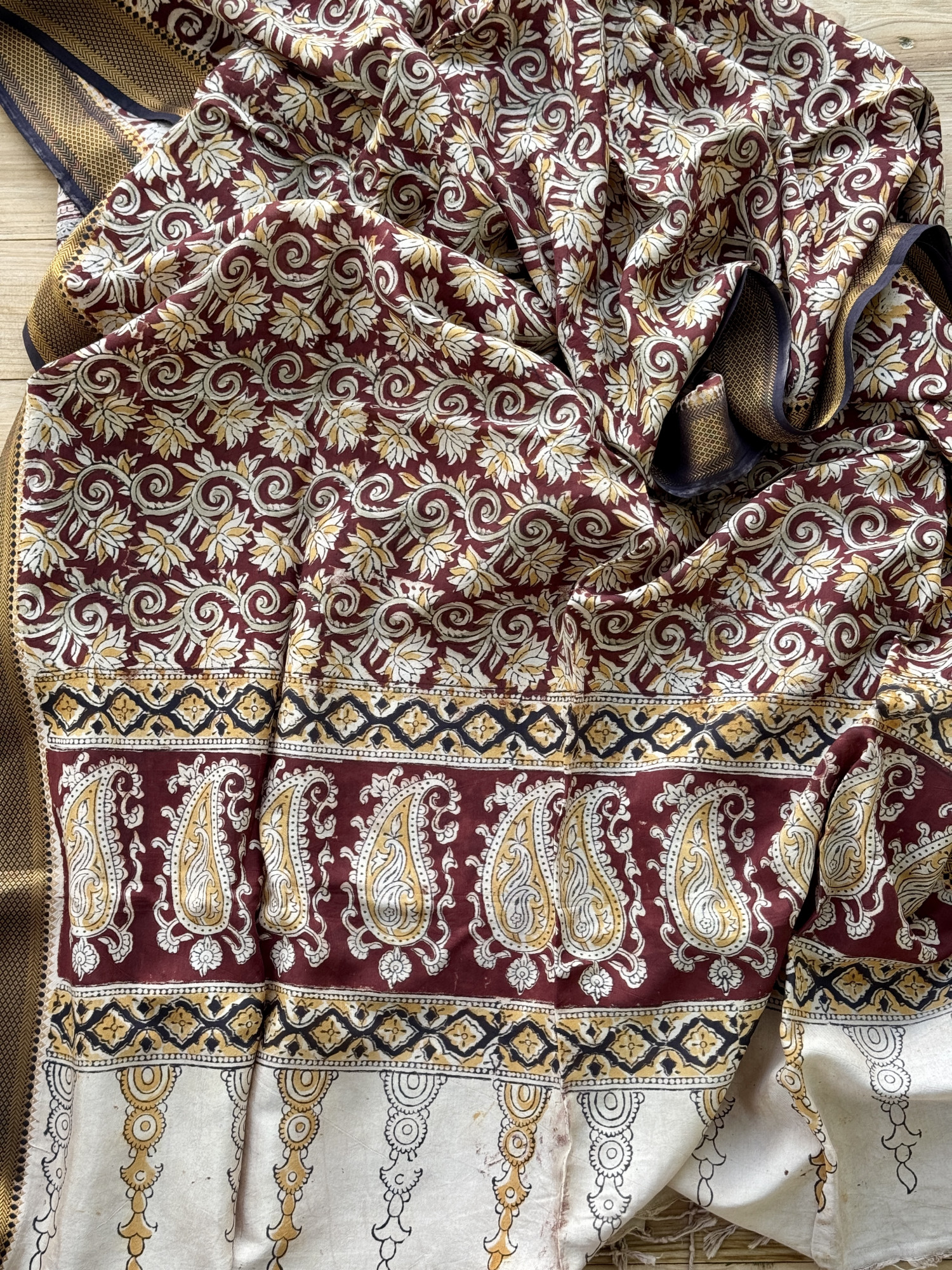 Kalamkari kurta bottom set 8