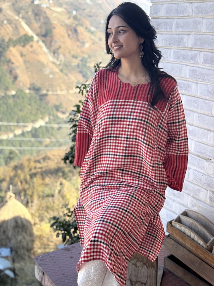 Check me RED Himachali pheran