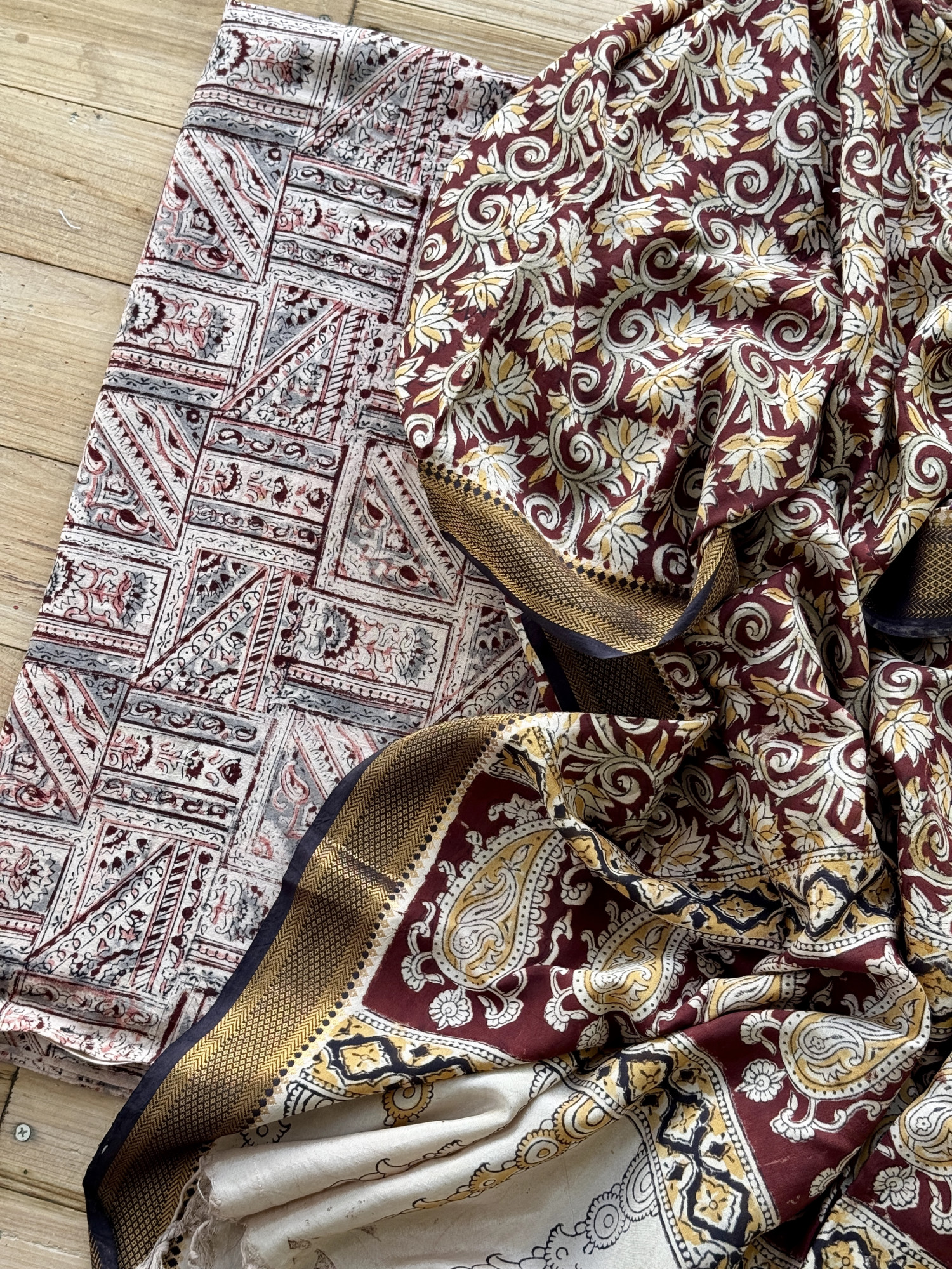 Kalamkari kurta bottom set 8