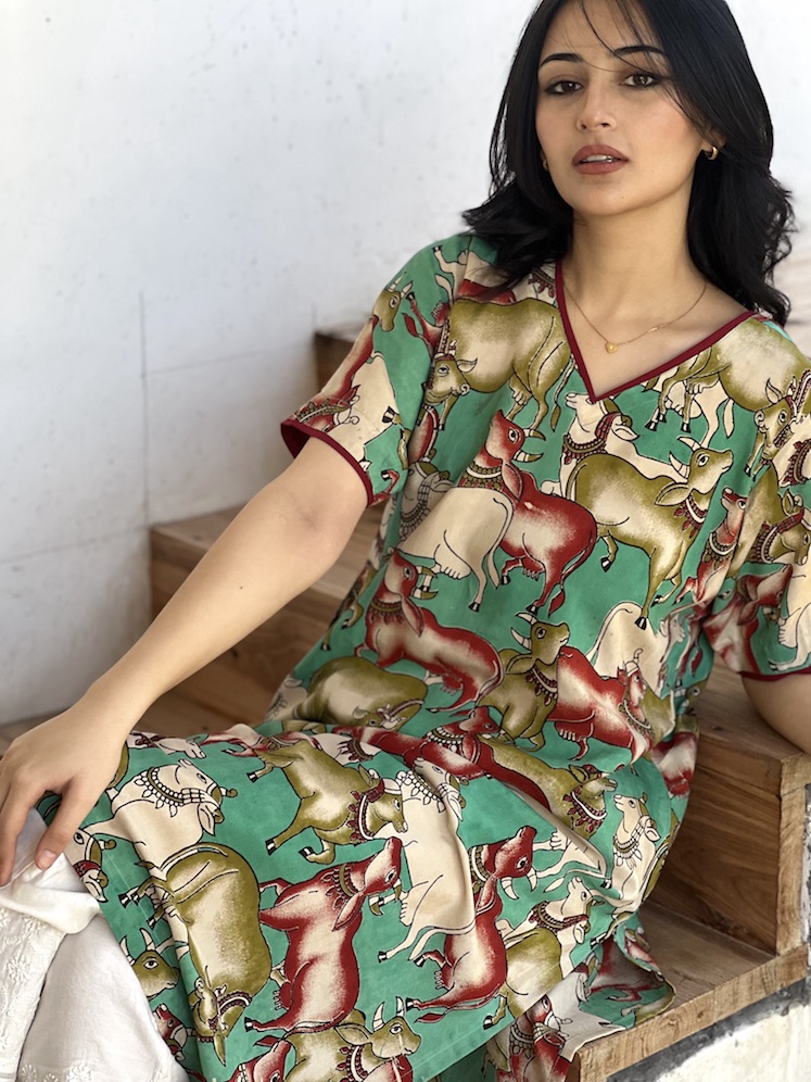 Pichwai modal relaxed fit kurta