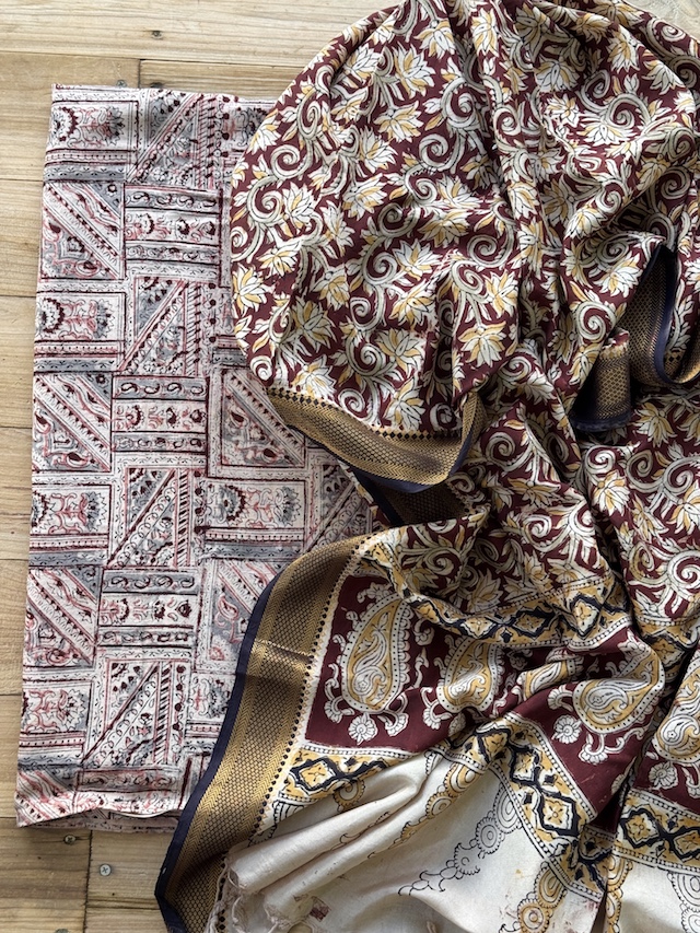Kalamkari kurta bottom set 8