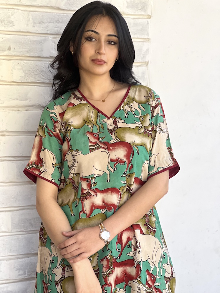 Pichwai modal relaxed fit kurta