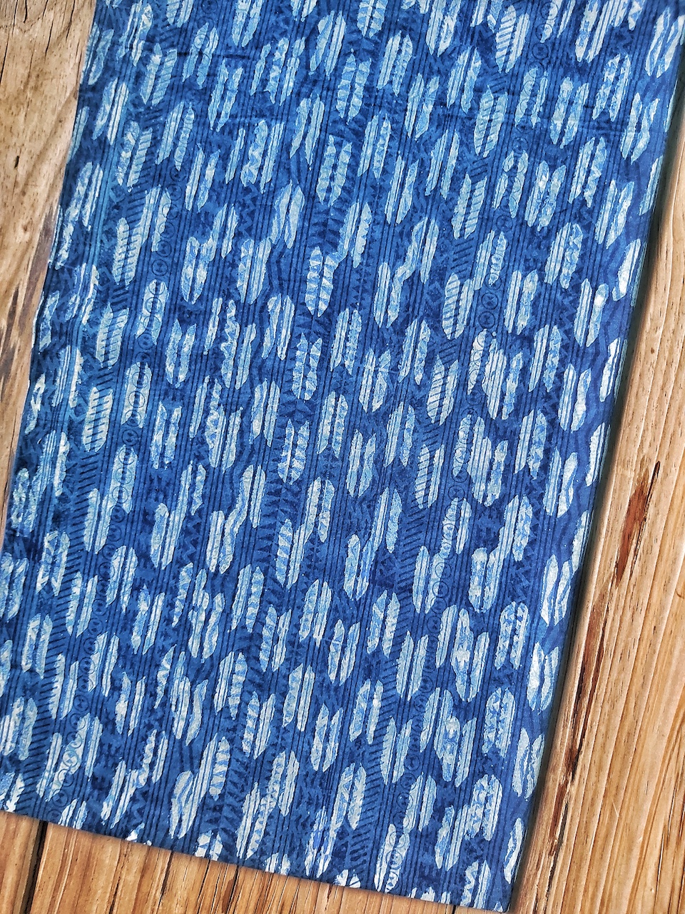 Indgo dabu blouse piece 120 meters