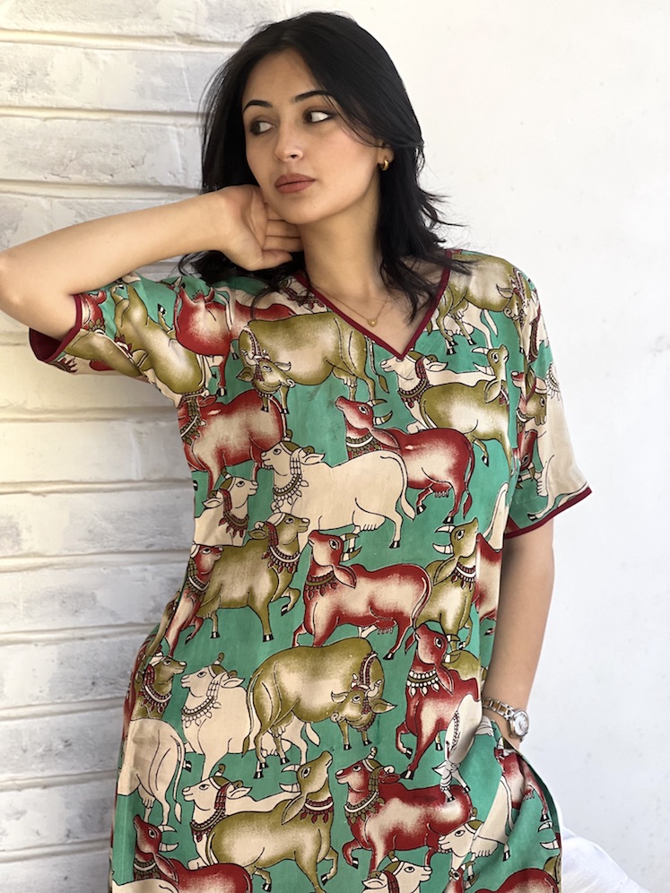 Pichwai modal relaxed fit kurta