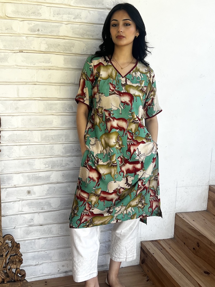 Pichwai modal relaxed fit kurta