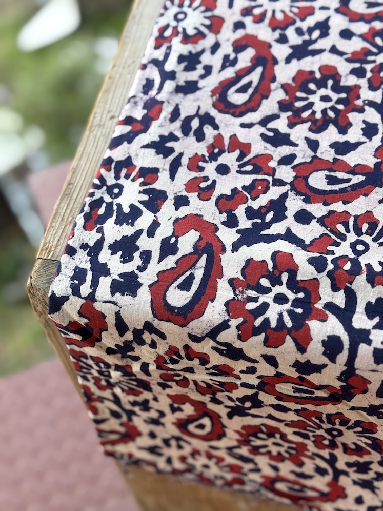Handblocked cotton fabric 25 meters