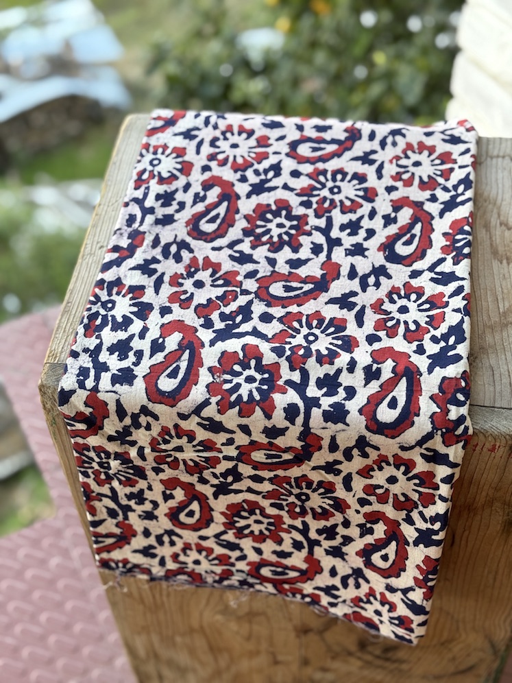 Handblocked cotton fabric 25 meters