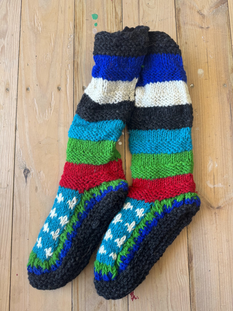 Image of Long Sheep wool socks with fleece lining 14