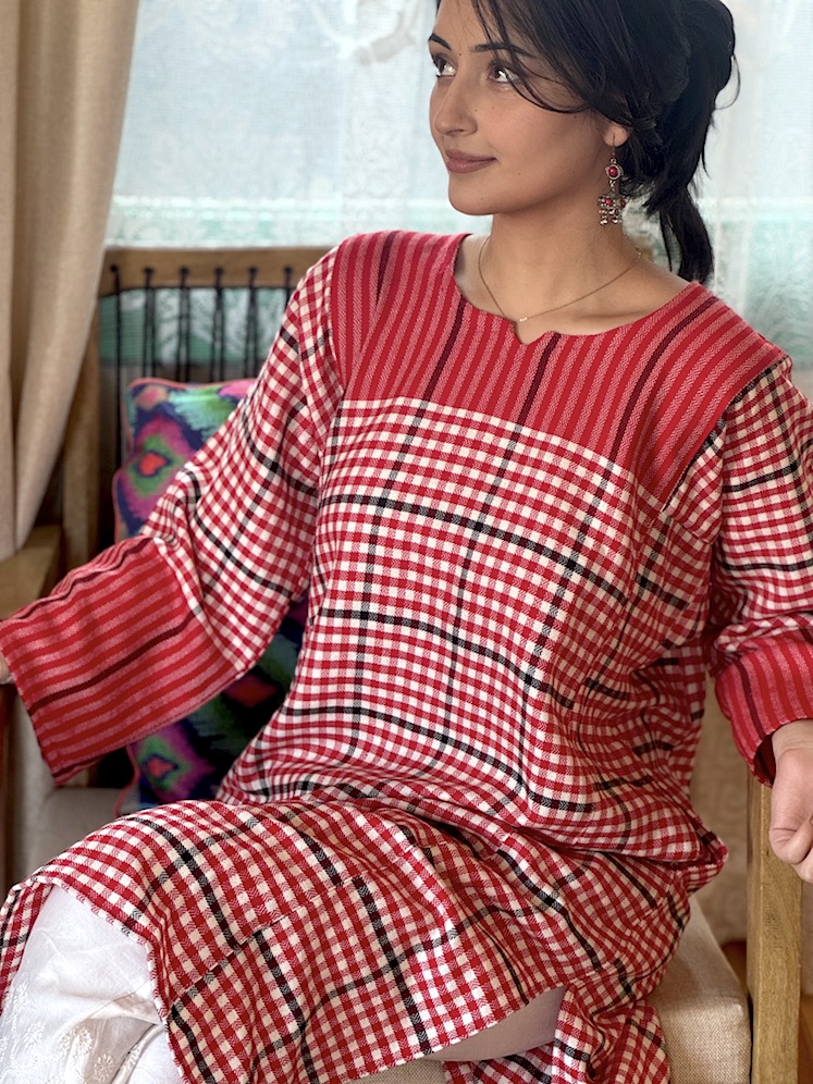 Check me RED Himachali pheran