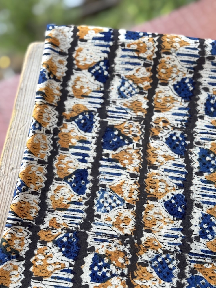 Handblocked cotton fabric 25 meters