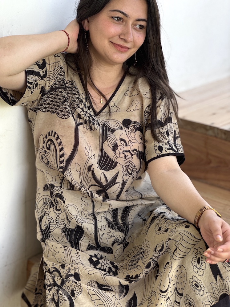 BLACK KALAMKARI