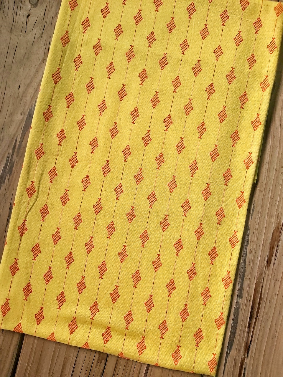 Yellow fish blouse piece 15 meter