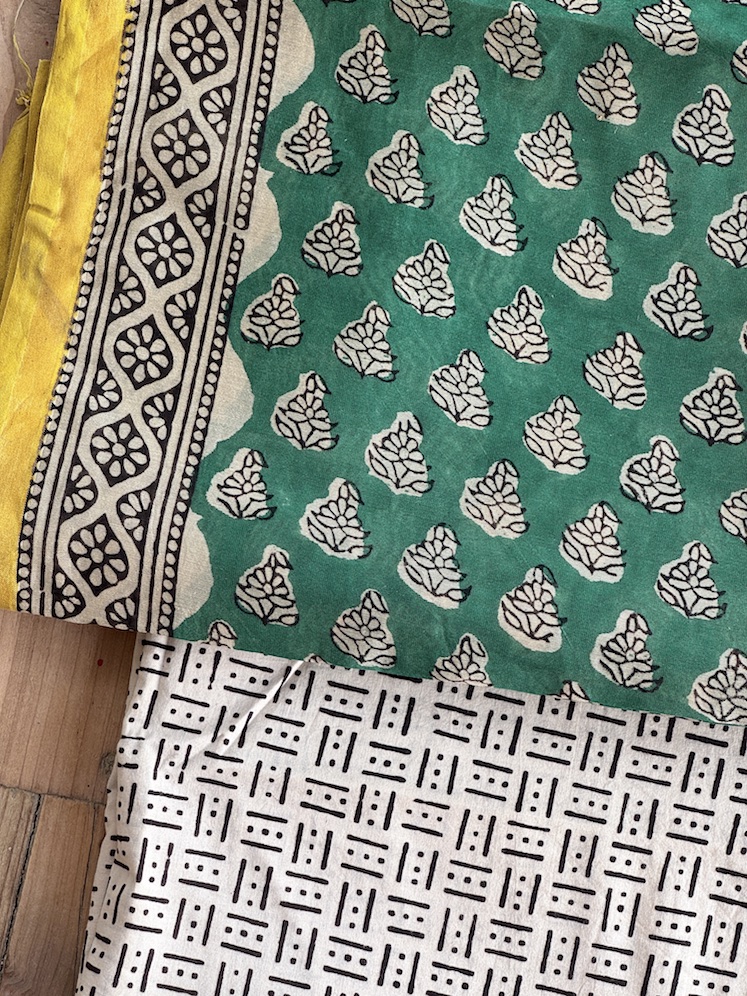 Handblocked chanderi suit 2