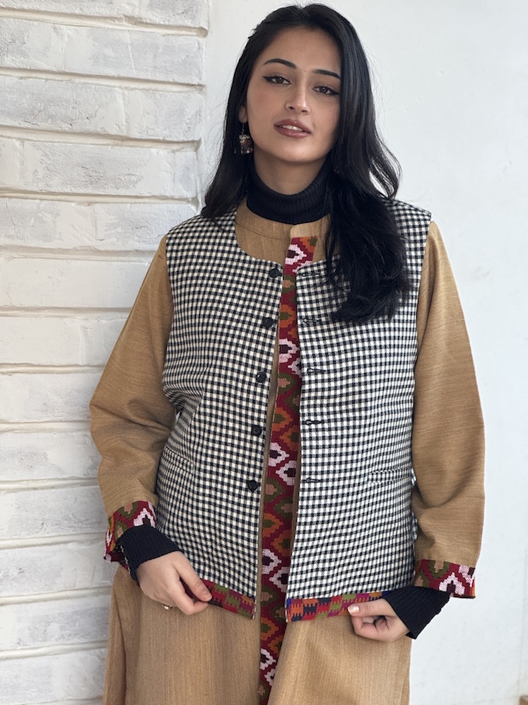 Himachali pure wool straight jacket 3